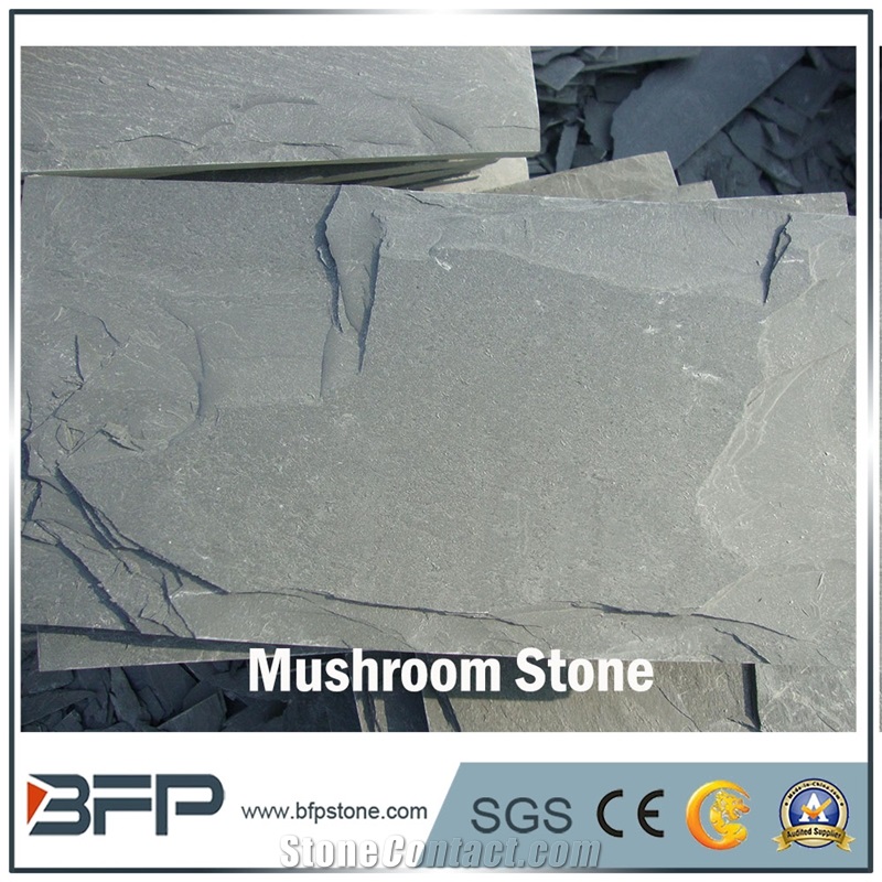 Chinese Black Slate Mushroom for Facades Of the Villa and Other Building