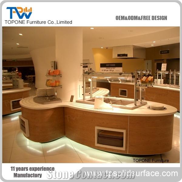 China Factory Supply Artificial Marble Stone Bar Counter Tops Wooden Bar Counter, Interior Stone Acrylic Solid Surface Bar Table Tops Wooden Bar Desk