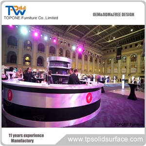 Round Acrylic Solid Surface Bar Counter Tops, Interior Stone Round Bar Counter with Acrylic Solid Surface Countertops Design, Bar Furniture Factory