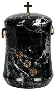 Classy Ash Urn, Zebra Black Marble Urns