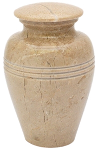 Crooked Ash Urn, Verona Beige Marble Urn