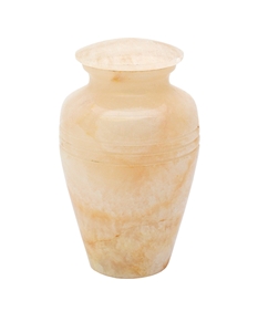 Crooked Cremation Urn,Creamy White Onyx Urn