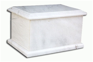 Water Fall Edge Cremation Urn, Ziarat White Marble Cremation Urns Water Fall Edge Cremation Urn, Ziarat White Marble Cremation Urns
