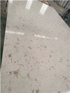 Artificial Engineered Solid Surface Restaurant Hotel Hospital Quartz Stone, Black Colors Glass Nano Polishing