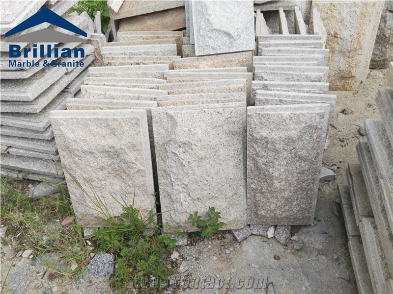 Brown Granite Splite Surface Stone,Cheap Granite Mushroom Granite,G664 Splite Face Mushroom Stone,Mushroom Cladding,Wall Cladding Stone,Mushroom Wall