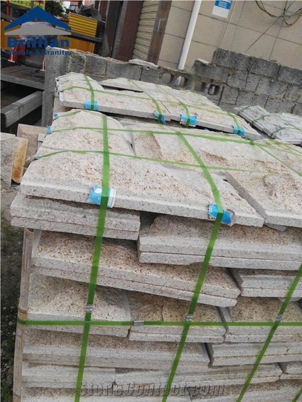 G681 Granite Mushroom Stone, Pink Granite Mushroomed Cladding,Exterior Wall Cladding Stone,Natural Split Mushroom Stone,Cheap Cladding Stone