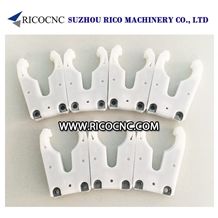 White Iso30 Tool Cradles, Plastic Toolholder Clips, Iso30 Toolholder Forks, Atc Tool Grippers for Iso30 Tooling
