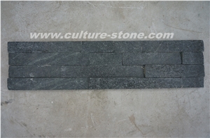 Black Quartzite Culture Stone,Black Stone Cladding,Natural Ledger Panels,Porches Stacked Stone,Interior Black Thin Stone Veneer,Outdoor Wall Panel