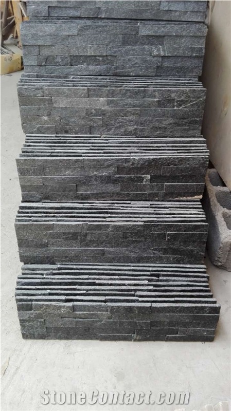 Black Quartzite Culture Stone,Black Stone Cladding,Natural Ledger Panels,Porches Stacked Stone,Interior Black Thin Stone Veneer,Outdoor Wall Panel