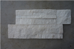China Pure White Quartzite Stacked Stone Wall Cladding Panel Ledge Stone Split Face Tile Landscaping Interior & Exterior Culture Stone 35x18cm China Pure White Quartzite Stacked Stone Wall Cladding Panel Ledge Stone Split Face Tile Landscaping Interior & Exterior Culture Stone 35x18cm
