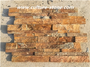 On Sale China Rusty Quartzite Cultured Stone, Wall Cladding, Stacked Stone Veneer, Corner Stone Clearance