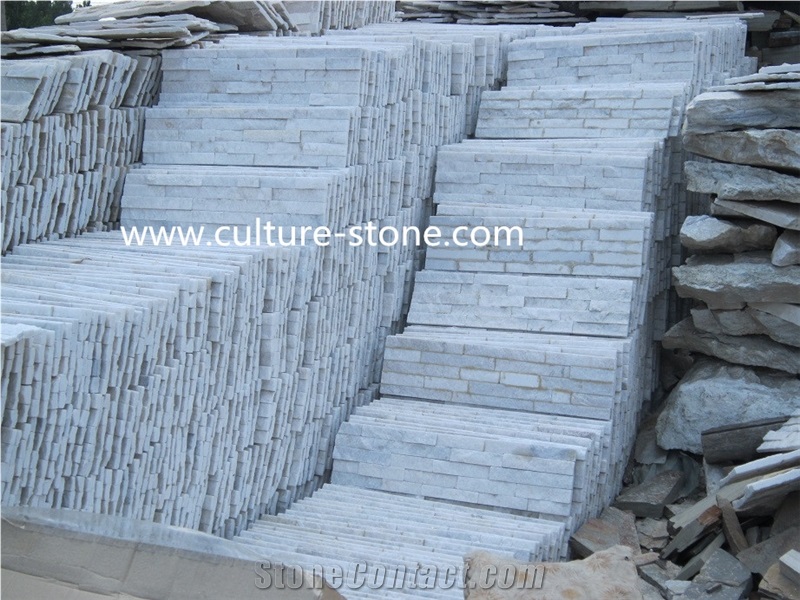 Puer White Quartzite Ledger Stone Wall Panels,White Color Ledgestone Veneer,White Ledgestone Decorative