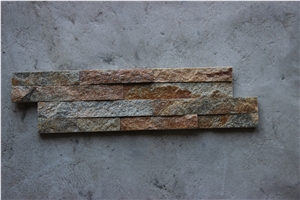 Rusty Quartzite Cultured Stone, Cladding,Natural Ledger Panels,Porches Stacked Stone,Interior Stone Veneer,Outdoor Wall Panel