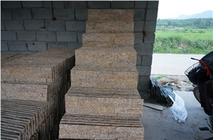 Yellow Quartzite Stone (Gc-106 Straight Side-4 Rows) /Culture Stone/Stone Veneer/Wall Stone/ Natural Quartzite