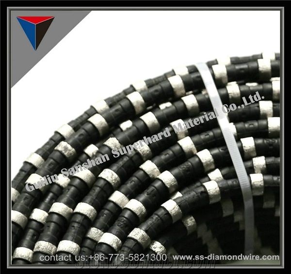 10.5~12mm Diamond Rubberized Wire Saw for Cutting Marble or Quarrying Rubberized Wire to Cut Marble Slab