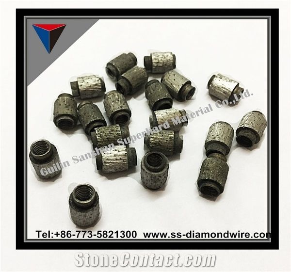 Diamond Wire Saw Beads Wire Saw Fittings for Marble and Granite Cutting Diamond Accessories