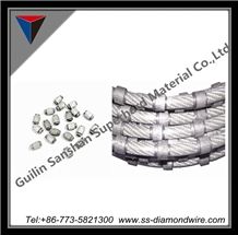 Guilin Sanshan Diamond Plastic Wire Saw for Cutting Marble or Marble Profiling Diamond Mono Wire Multi Wire