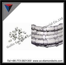 Guilin Sanshan Diamond Plastic Wire Saw for Granite Cutting or Profiling Diamond Abrasive Wire Cutting