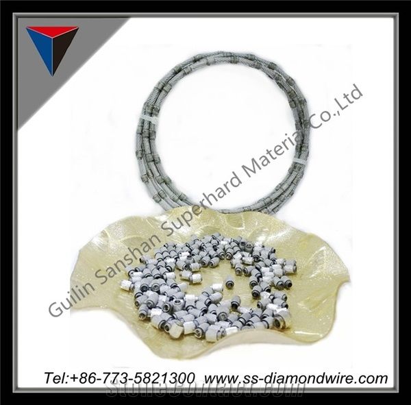 Guilin Sanshan Diamond Plastic Wire Saw for Granite Cutting or Profiling Diamond Abrasive Wire Cutting