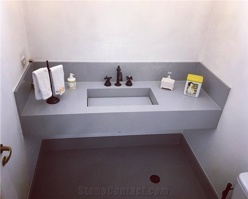 Quartz Light Grey Vanity Top