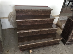 Silky Brown Granite Stairs