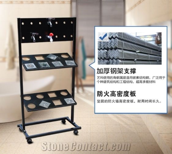 Granite Countertops Kitchen Tops Onyx Sandstone Brazil Granite Beige Marble Slabs Black Display Stand Rack Tile Display Panel Portable Display Case