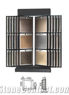 Grey Marble Slabs Sculptures Limestone Slabs Grey Granite Flooring Display Stand Showroom Display Stand Rack