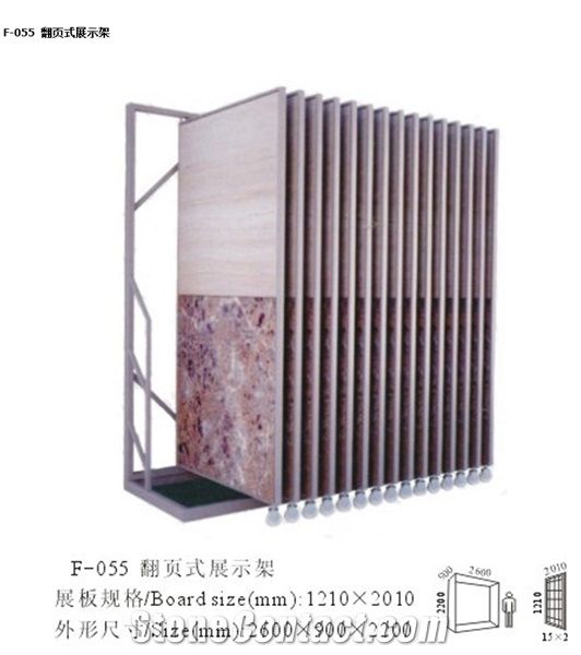 Marble Composite Panels Emperador Marble Pattern Royal Beige Marble Tile Display Rack Rotating Brochure Display Case