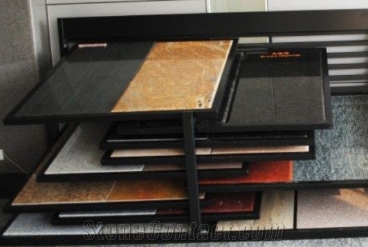 Metal Display Stand Racks for Stone Tile Marble Mozaic Onyx Limestones Ceramics Granites Showroom Xiamen China