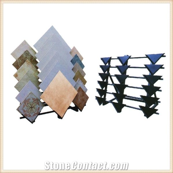 Metal Display Waterfall Stands for Loose Mosaic Tiles Showroom Stone Marble Ceramic from China