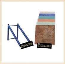 Metal Display Waterfall Stands for Loose Mosaic Tiles Showroom Stone Marble Ceramic from China