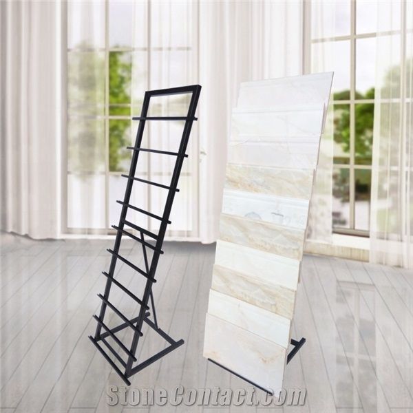 Metal Displays for Tile Marble Granite Slab Warehosue Racks Flooring Tower Quartz Displays Page Display Hardwood Stand Waterfall Metal Stand
