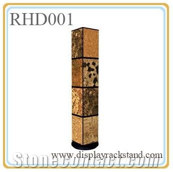 Metal Displays for Tile Marble Granite Slab Warehosue Storage Racks Flooring Tower Quartz Displays Page Spinning Displays for Hardwood Floorings