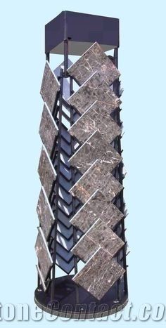 Rotating Tile/Carpet/Granite/Marble/Onyx/Limestone/Travertine/Quartz/Basalt/Stone/Hardwood/Marble Slabs Display Rack Showroom Stand Xiamen China