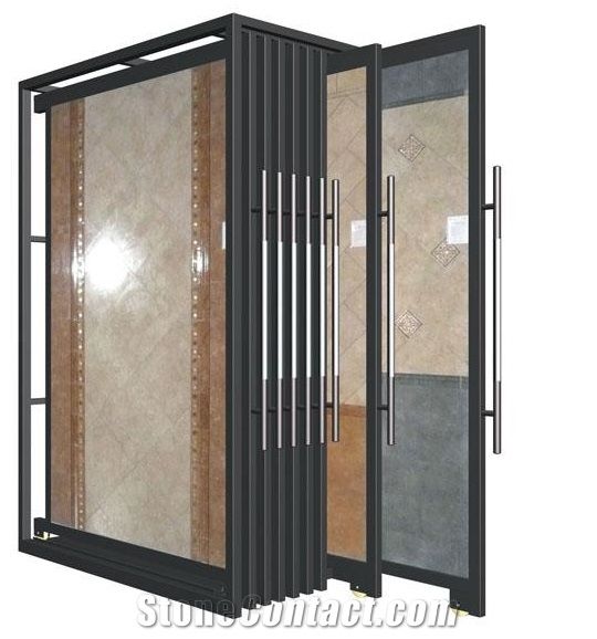 Slinding Tile Display Metal Display Stand Racks Ganite-Tiles Stand Racks Limestone Racks Beige Flower Racks Slate Stands Limestone Shelf Stone China