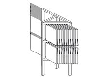 Waterfall Displays Racks for Tile Marble Granite Storage Racks for Granite Slab Warehouse Flooring Tower Stands for Quartz Mosaic Tile Display Stands