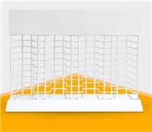 Waterfall Metal Display Stand Racks for Stone Tile Marble Mozaic Onyx Limestones Ceramics Granites Showroom Xiamen China