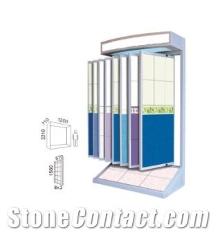 Wing Racks Travertine White Granite Beige Marble Tiles Turkey Marble Exhibition Display Rack Waterfall Black Display Rack