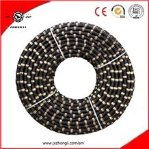 11.0mm 10.5mm Rubber Sintered Beads Diamond Wire Saw for Stone Marble Granite Cutting
