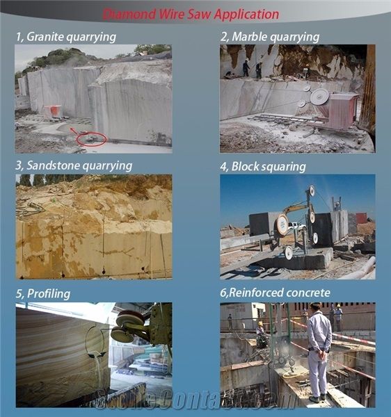 Diamond Wire Saw for Marble, Wire Rope for Dressing Granite, Professional Quarrying Tools,Good Quality Wire Rope for Mining,Multi-Wire Saw for Slab
