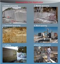 Diamond Wire Saw for Marble, Wire Rope for Dressing Granite, Professional Quarrying Tools,Good Quality Wire Rope for Mining,Multi-Wire Saw for Slab