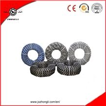 Rubberized Diamond Wire Saws for Granite&Marble Quarrying, Diamond Wire Saw Tools for Block Squaring, Durable Sintered Wire Saw for Wire Saw Machine