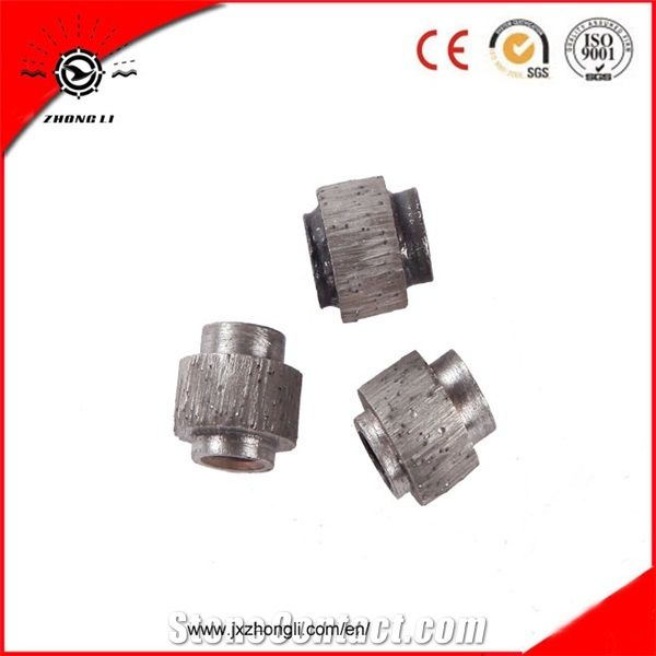 Rubberized Diamond Wire Saws for Granite&Marble Quarrying, Diamond Wire Saw Tools for Block Squaring, Durable Sintered Wire Saw for Wire Saw Machine
