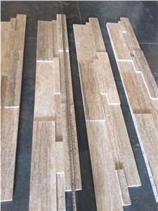 Light Beige Travertine,Italy Travertine Honed Cultured Stone , Ledge Stone Panel , Stone Veneer ,Wall Cladding , Wall Decor ,Stacked Stone Veneer