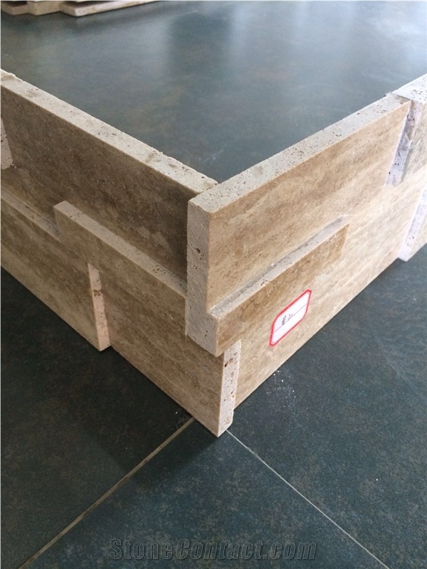 Light Beige Travertine,Italy Travertine Honed Cultured Stone , Ledge Stone Panel , Stone Veneer ,Wall Cladding , Wall Decor ,Stacked Stone Veneer