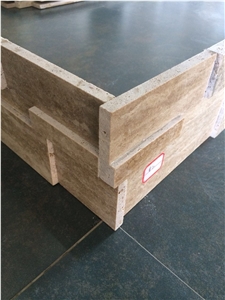 Light Beige Travertine,Italy Travertine Honed Cultured Stone , Ledge Stone Panel , Stone Veneer ,Wall Cladding , Wall Decor ,Stacked Stone Veneer
