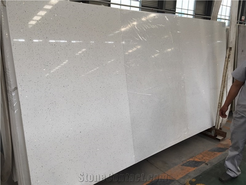 Diamond White Quartz Slabs