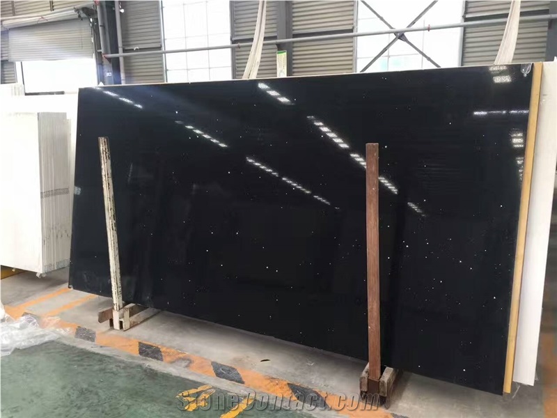 Galaxy Black Quartz Slabs