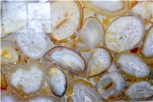 Yellow Agate Luxury Precious Stone Big Slab for Interior Decoration