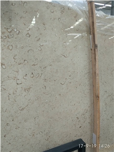 Best Discount Iran Cream Fossil Beige Limestone Tiles Slabs Panel Cuts for Flooring Limestone Wall Covering Shell Limestone French Opus Pattern Gofar